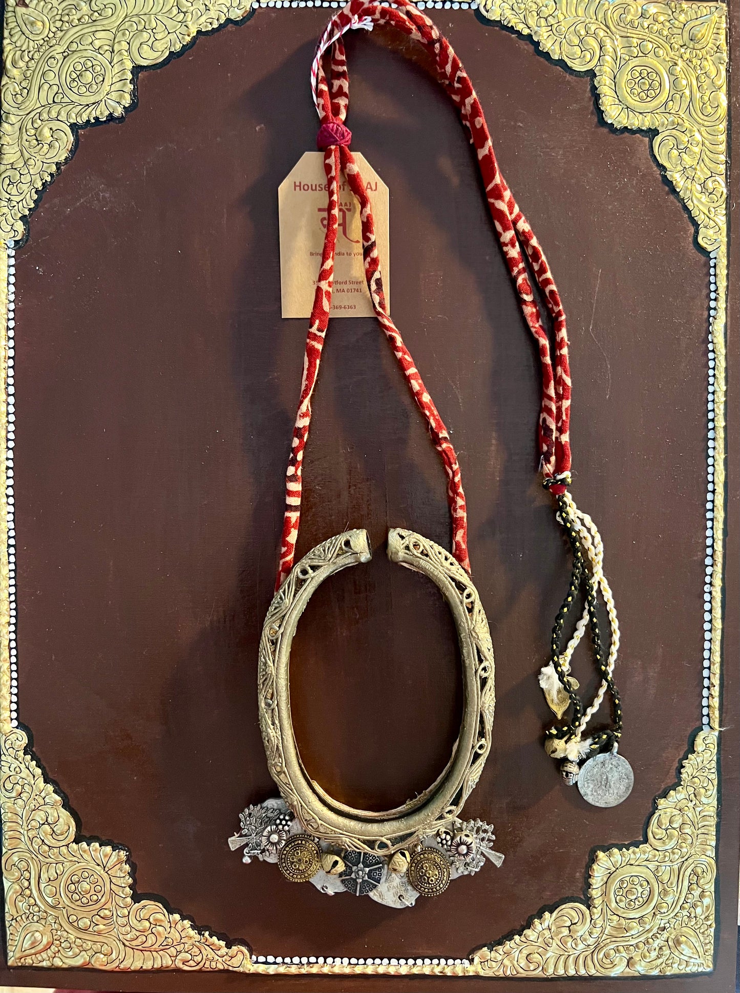Eco-friendly upcycled handmade Dhokra pendant necklaces, featuring unique tribal metalwork and intricate designs, blending sustainability with traditional artistry.