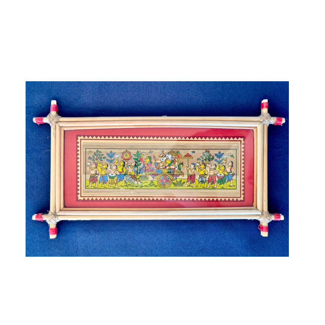 Authentic Pattachitra art, hand-painted with traditional Indian motifs from Odisha.
