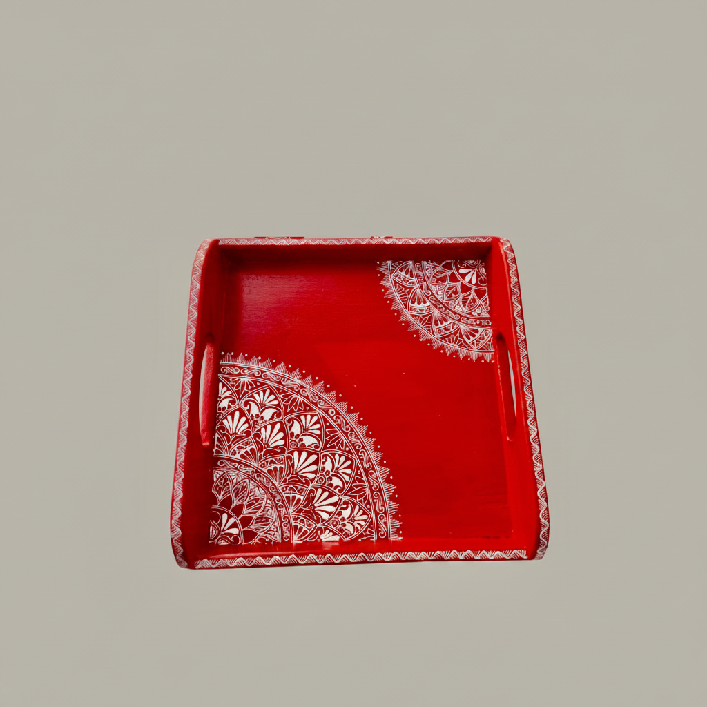 Aipan Art on Tray - Authentic Art