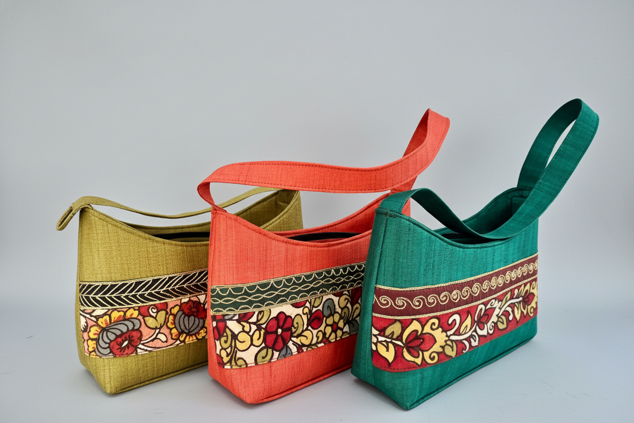Kalamkari Art Hand painted Handbags
