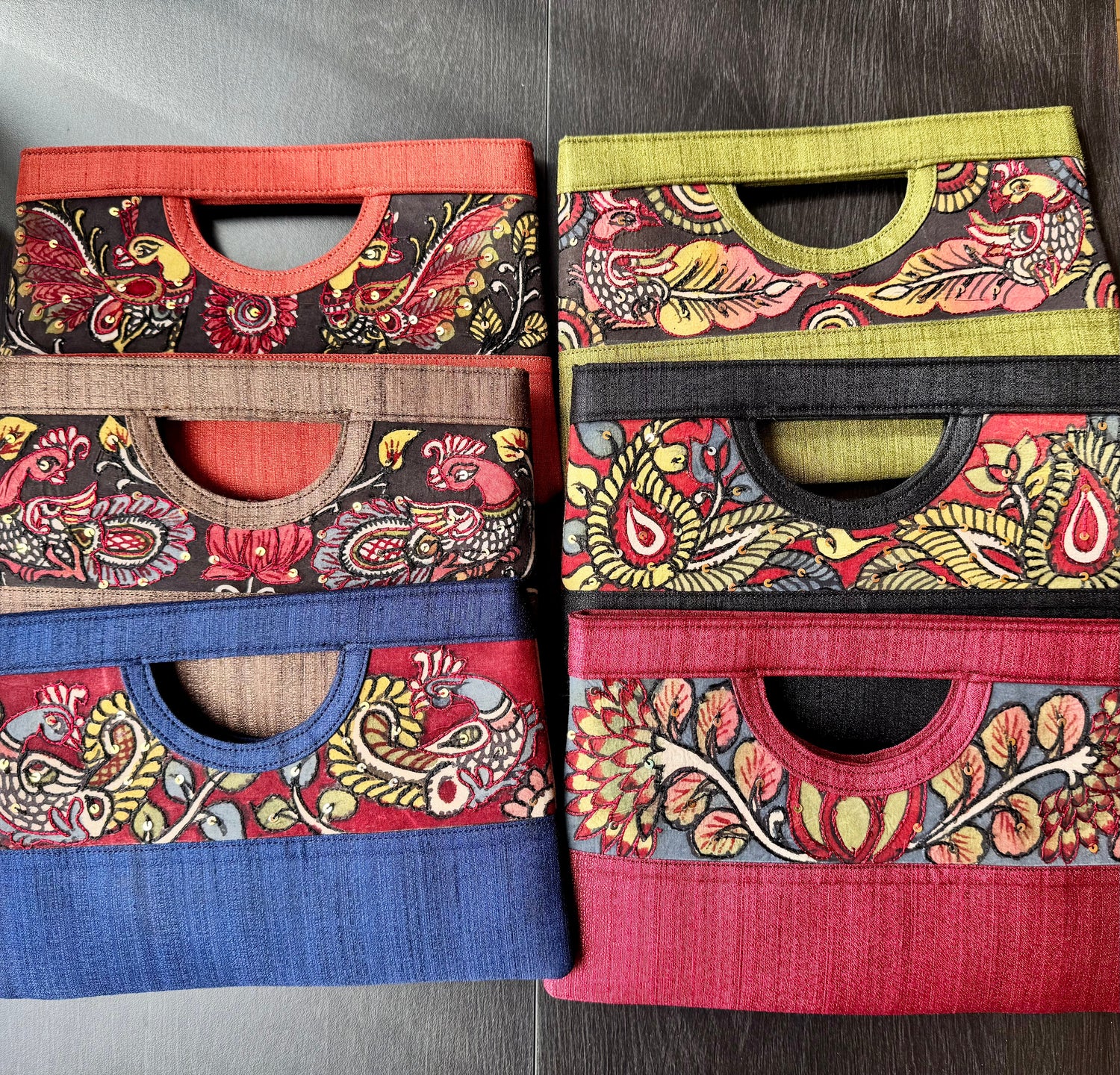 Heritage Treasures with Kalamkari art bags
