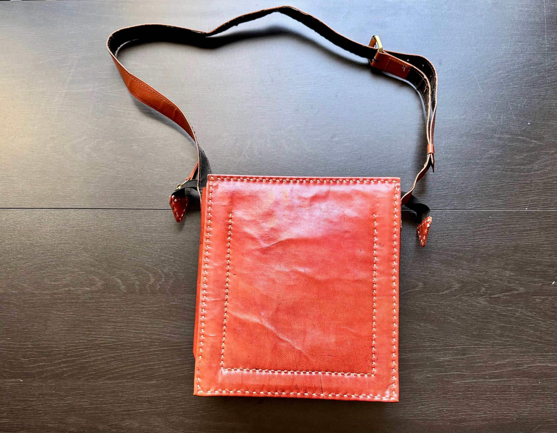 Back of Kutchi leather bag