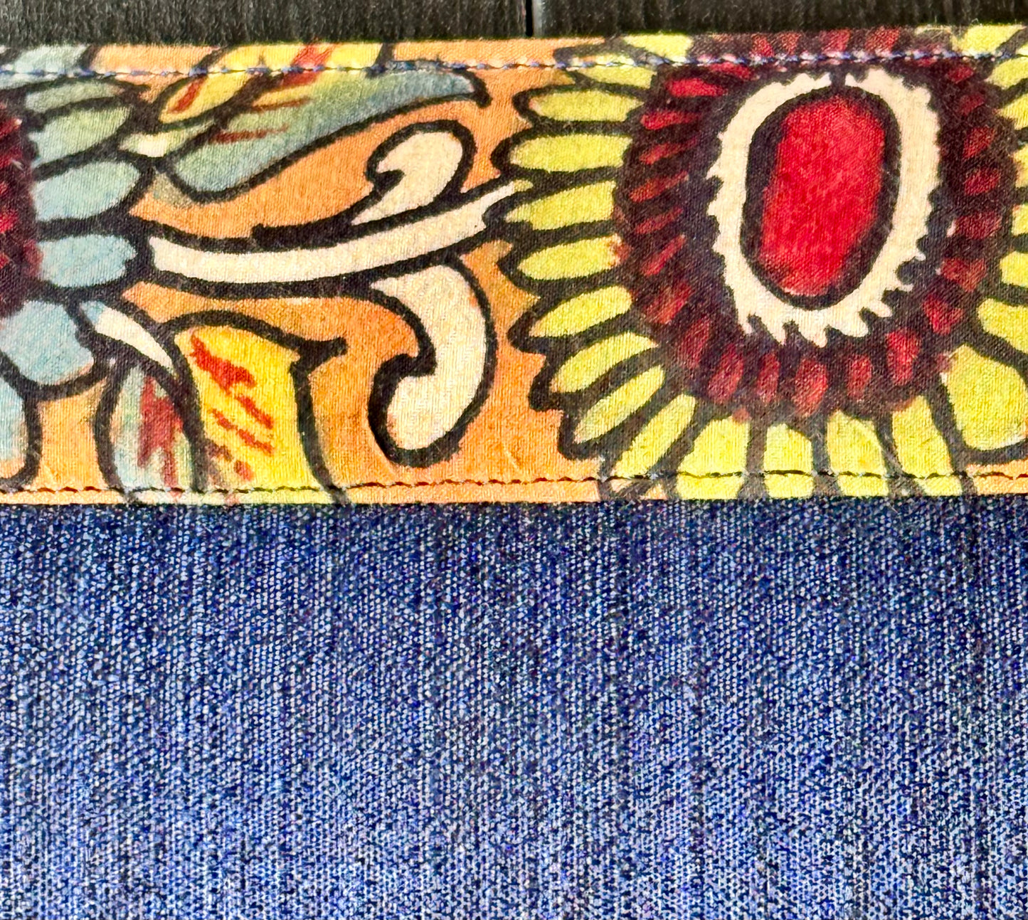 Close up of Kalamkari bag