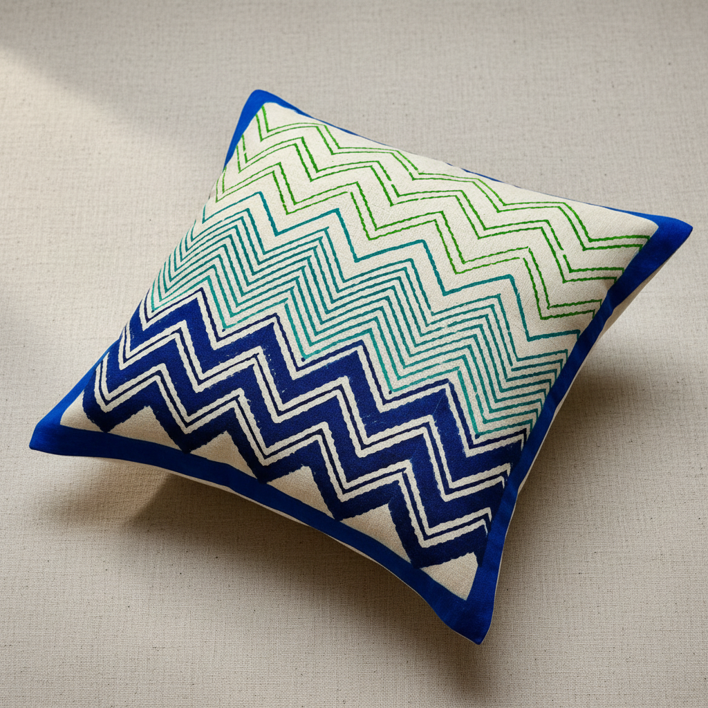 Hand Block Printed Cushion Cover from Gujarat