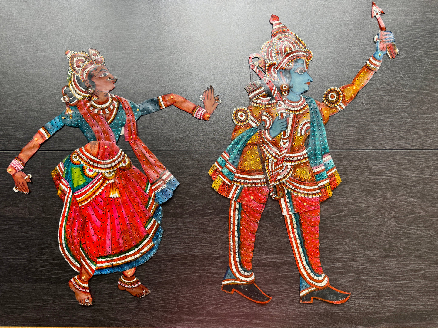 Tholu Bommalata Leather Puppets – Ram, Sita & Hanuman