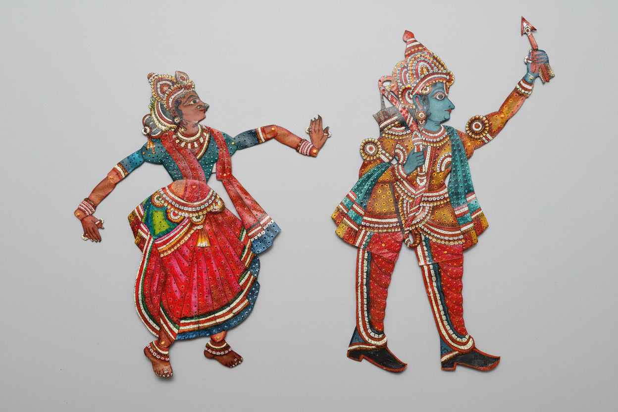 Tholu Bommalata Leather Puppets – Ram, Sita & Hanuman