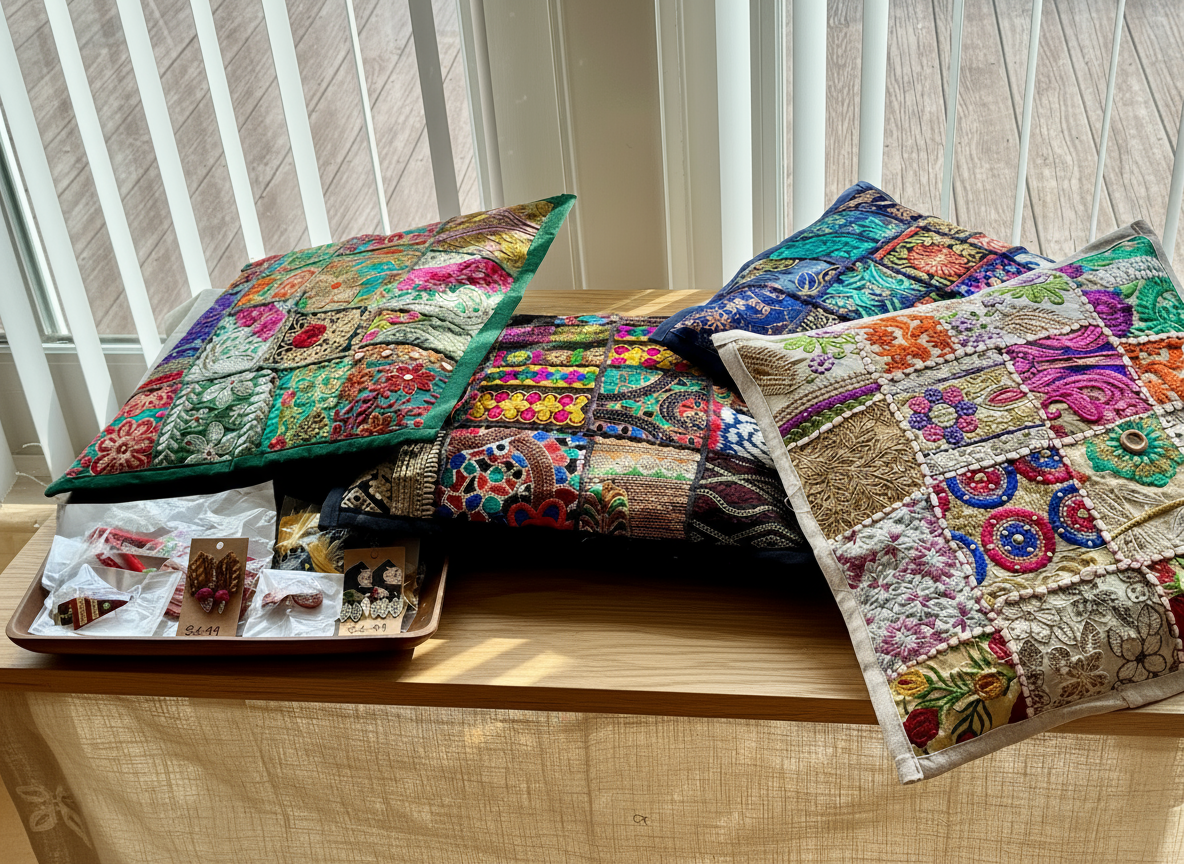 Khambhadia Patchwork Cushion Covers