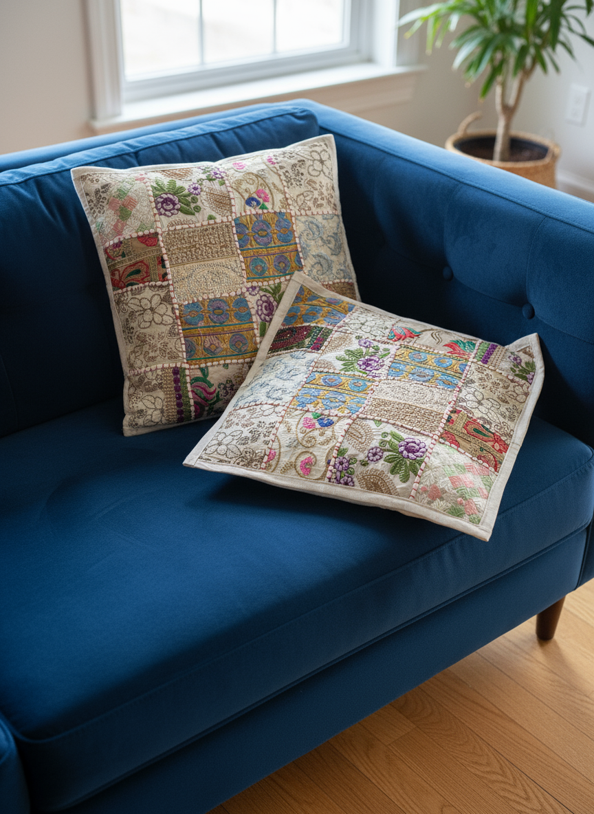 Khambhadia Patchwork Cushion Covers