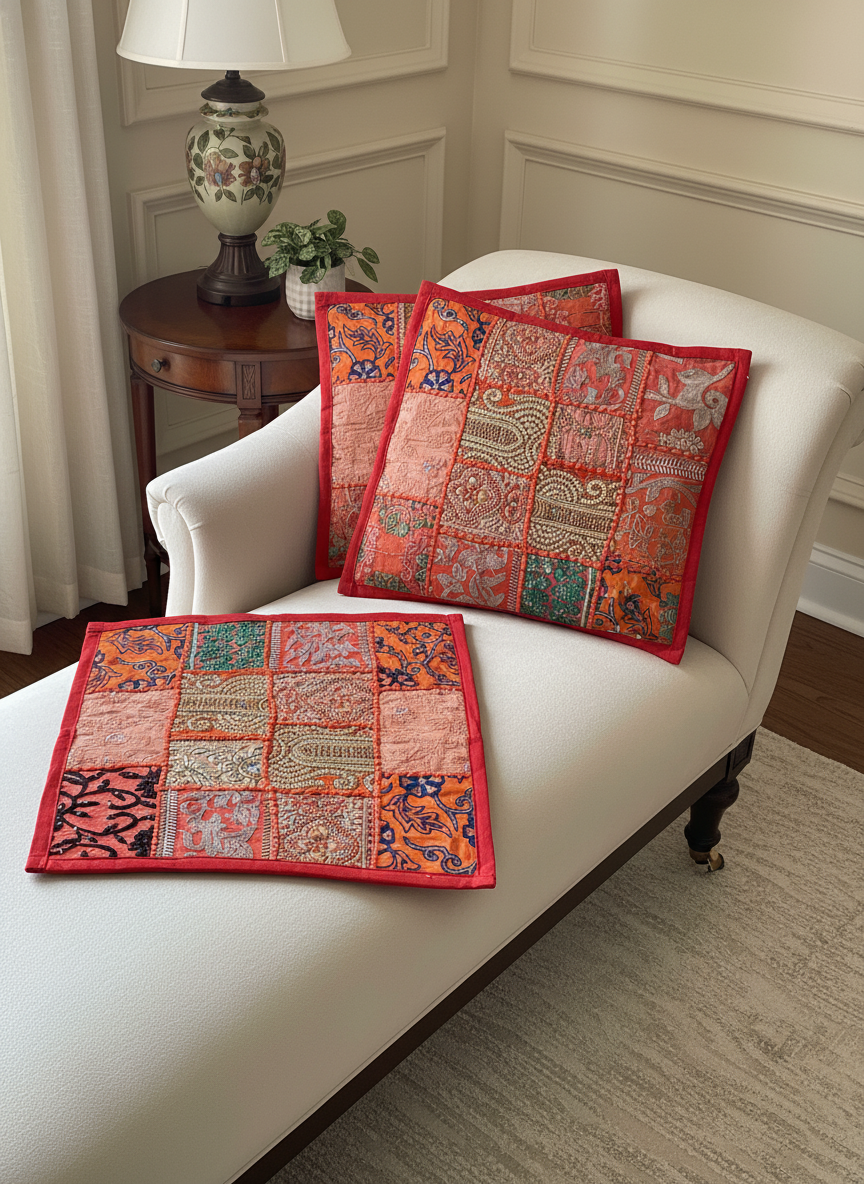 Khambhadia Patchwork Cushion Covers