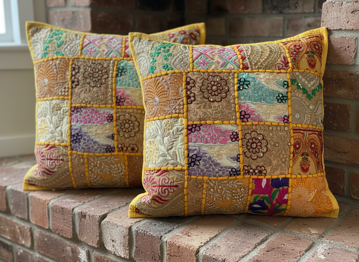 Khambhadia Patchwork Cushion Covers