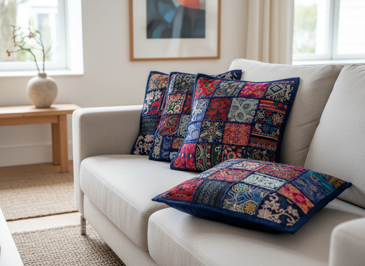 Khambhadia Patchwork Cushion Covers