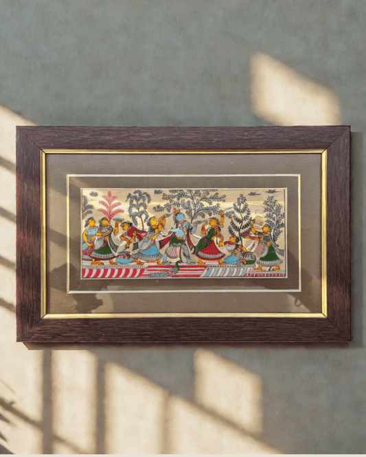 Authentic Pattachitra art, hand-painted with traditional Indian motifs from Odisha.