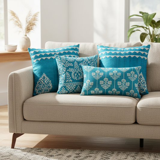 Hand Block Printed Cushion Covers