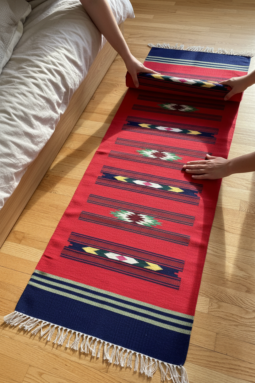 Warangal Dhurrie | Handwoven Flat-weave Rug from Telangana